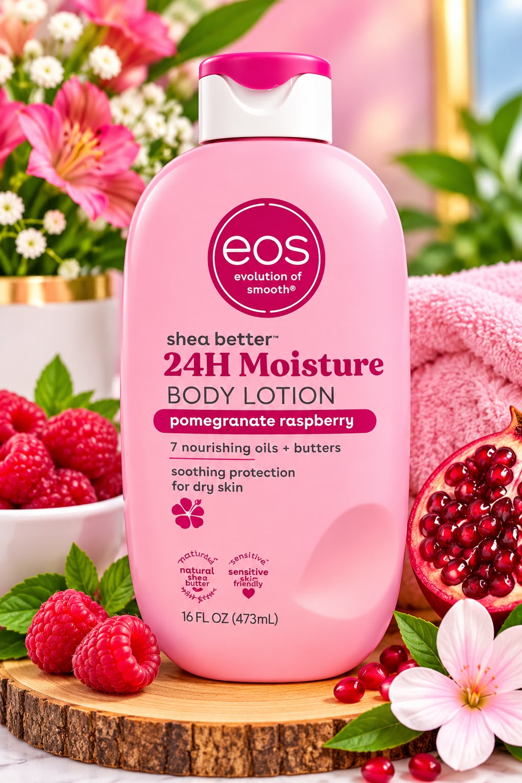 EOS POMEGRANATE RESPBERRY BODY LOTION